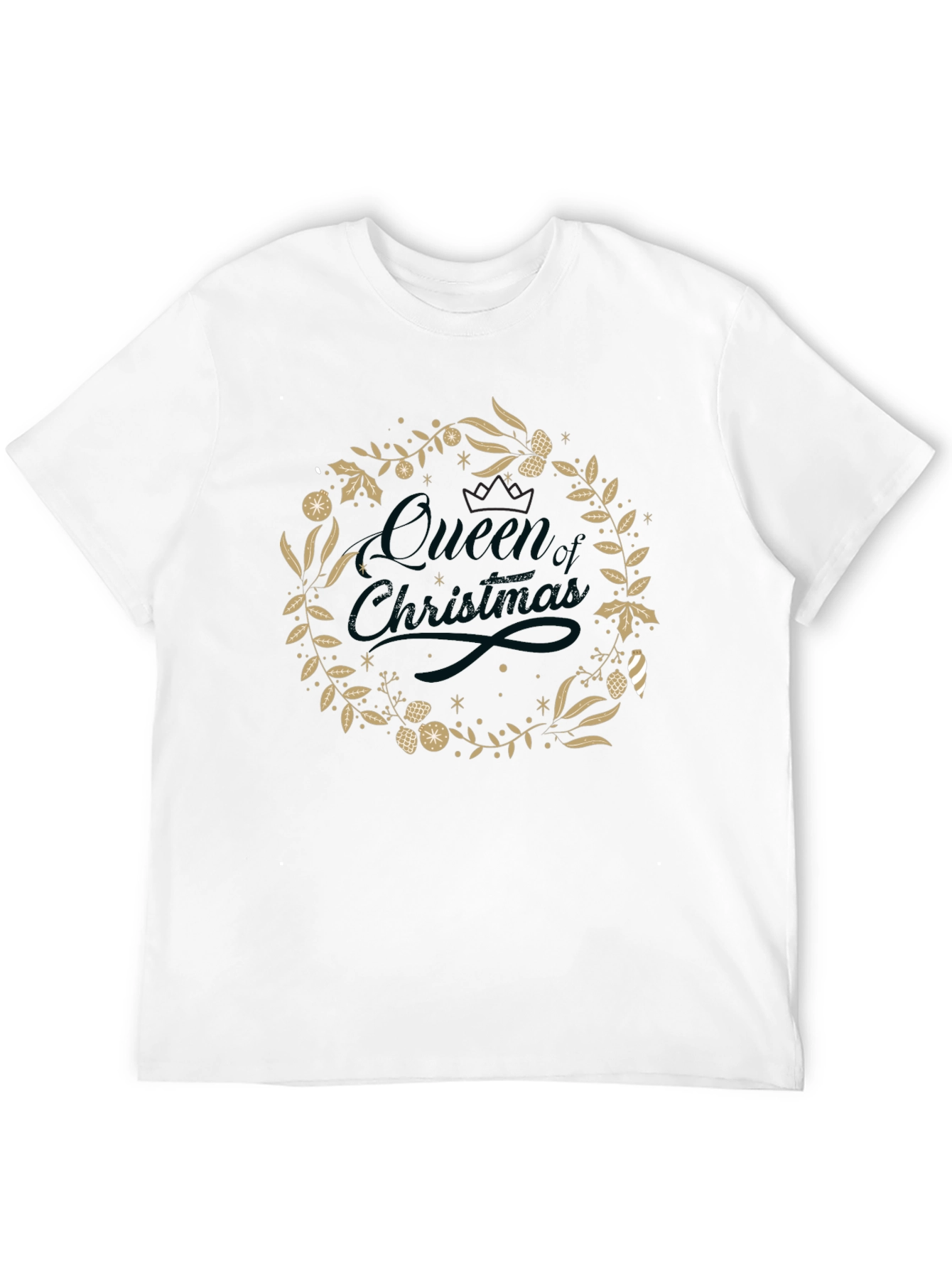 Queen of Christmas Wreath T-Shirt