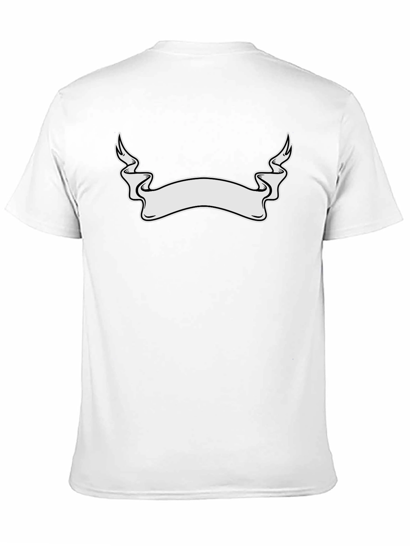 Blank Ribbon Banner Graphic Tee - Black