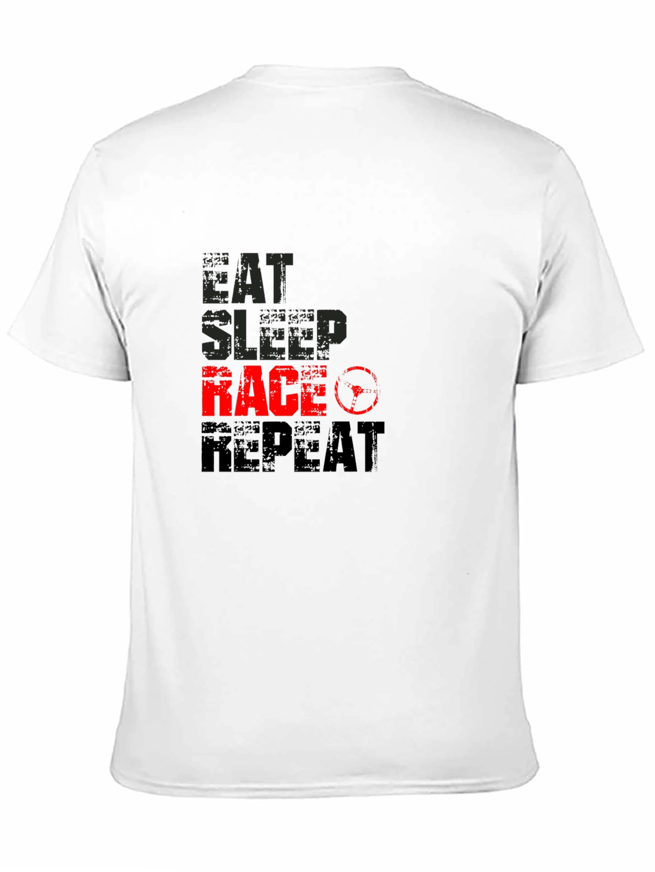 Eat Sleep Race Repeat Black T-Shirt