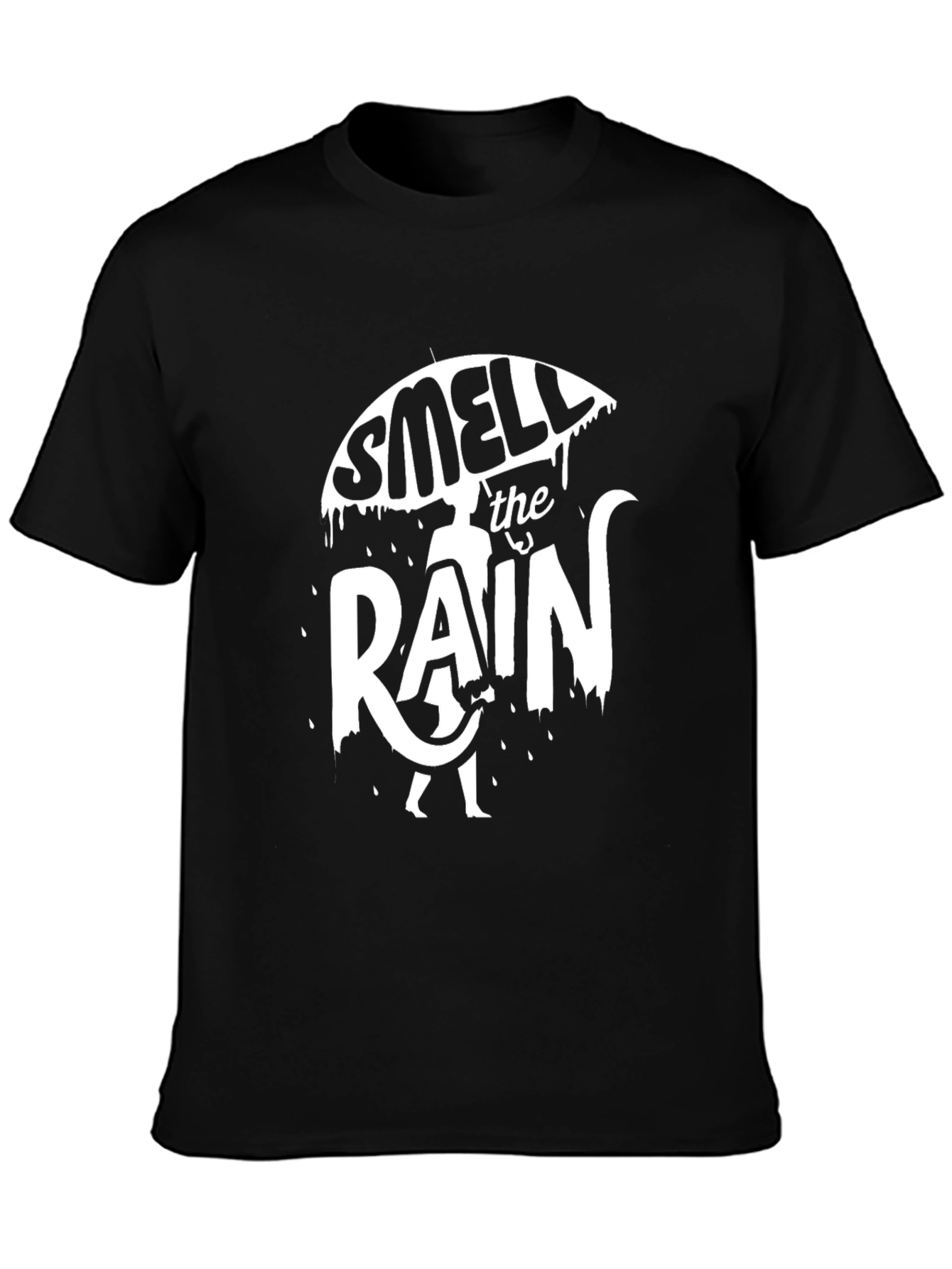 Smell the Rain Black Graphic Tee