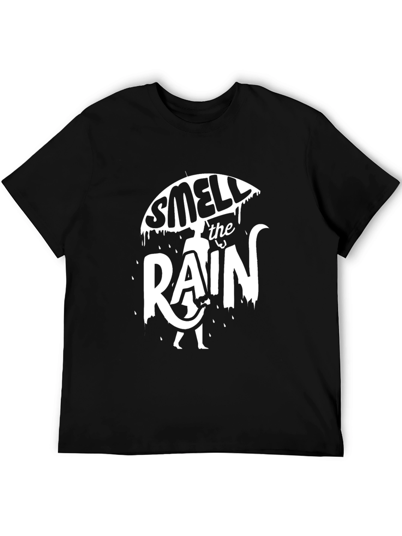 Smell the Rain Black Graphic Tee
