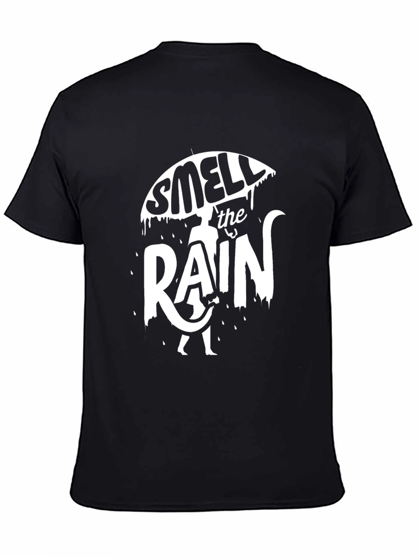 Smell the Rain Black Graphic Tee