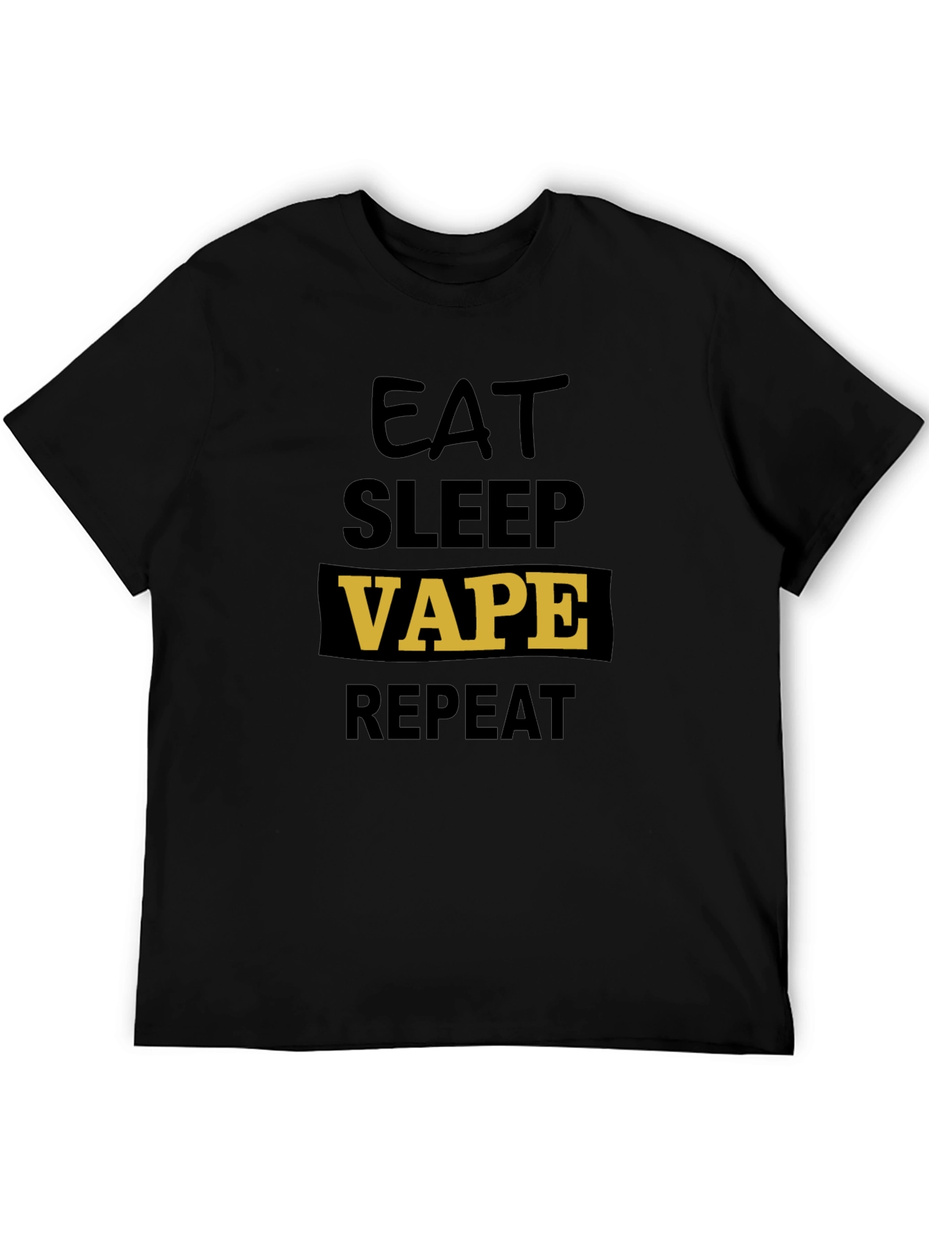 Eat Sleep Vape Repeat Black T-Shirt