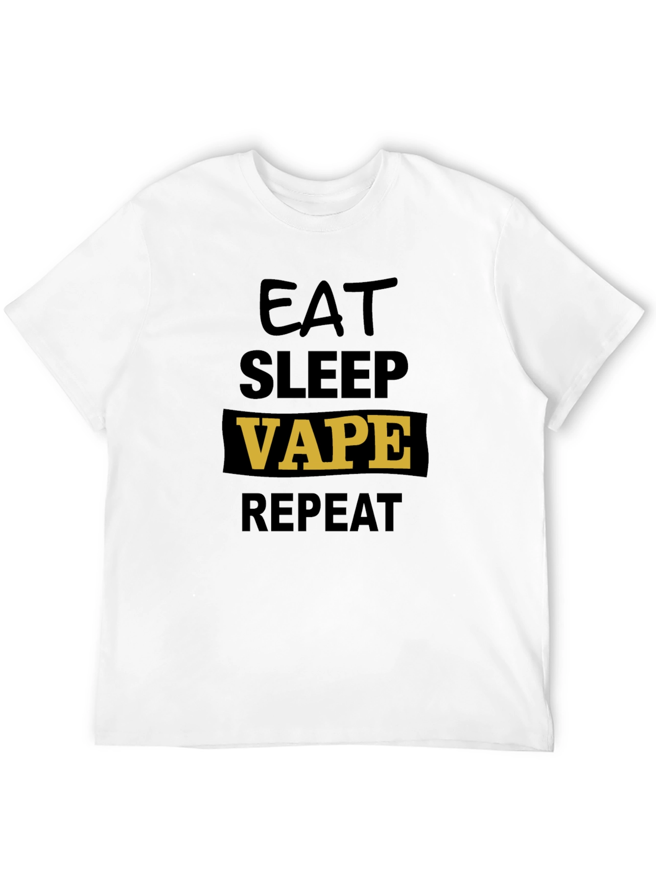 Eat Sleep Vape Repeat Black T-Shirt