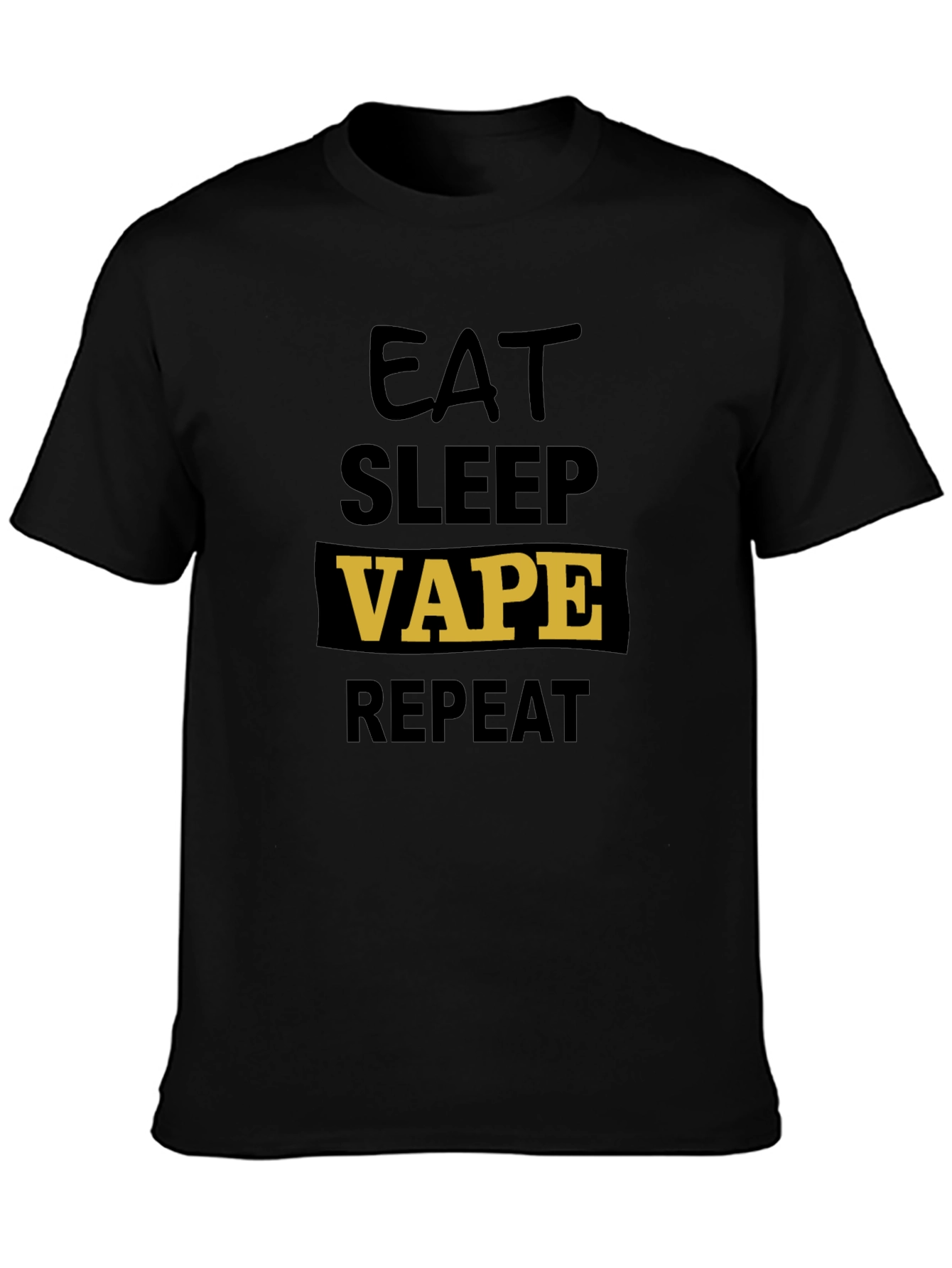 Eat Sleep Vape Repeat Black T-Shirt