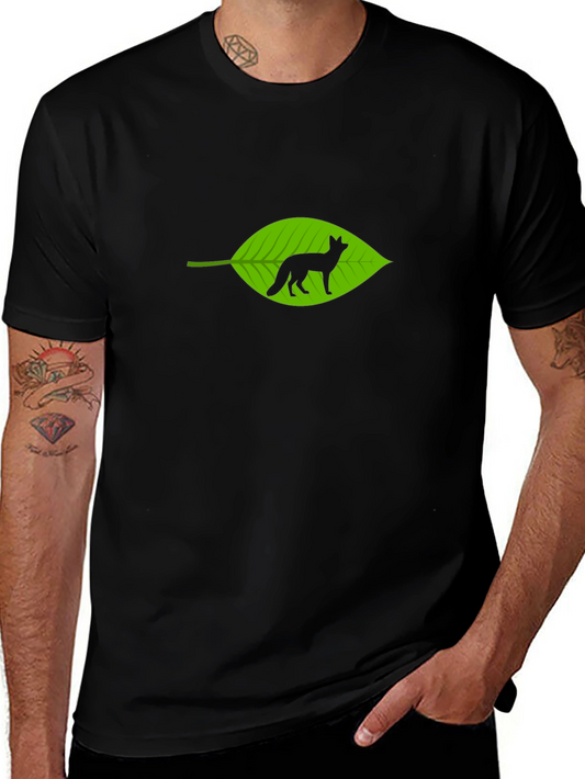 Fox in Leaf Graphic T-Shirt