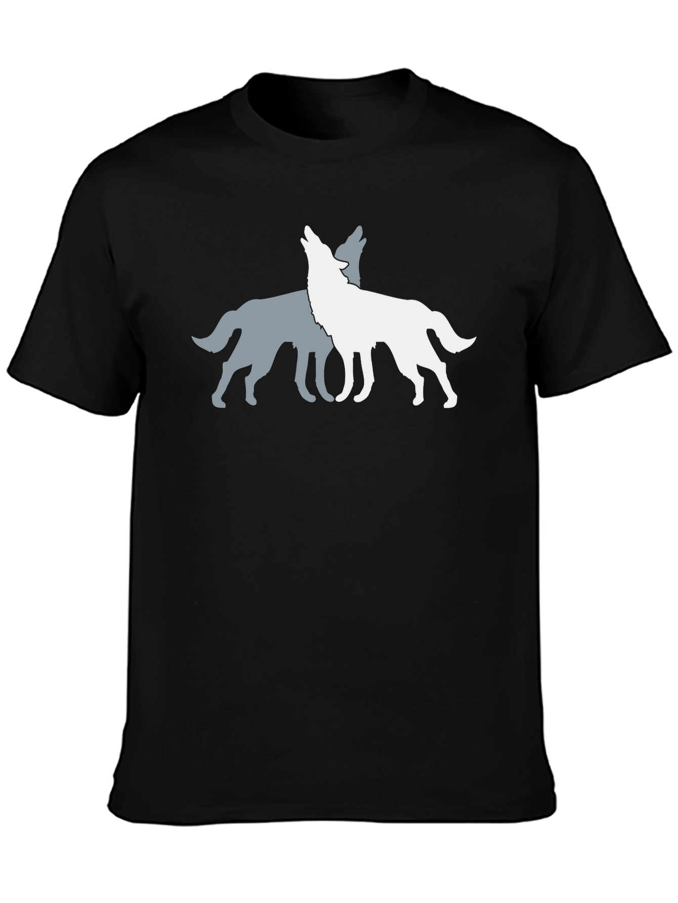 Howling Wolves Graphic Tee - Black