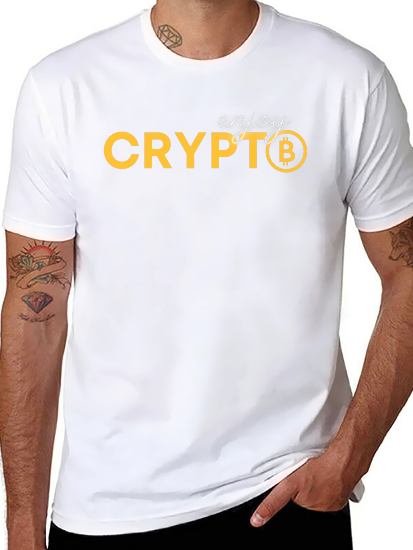 Enjoy Crypto Bitcoin Graphic Tee - Black
