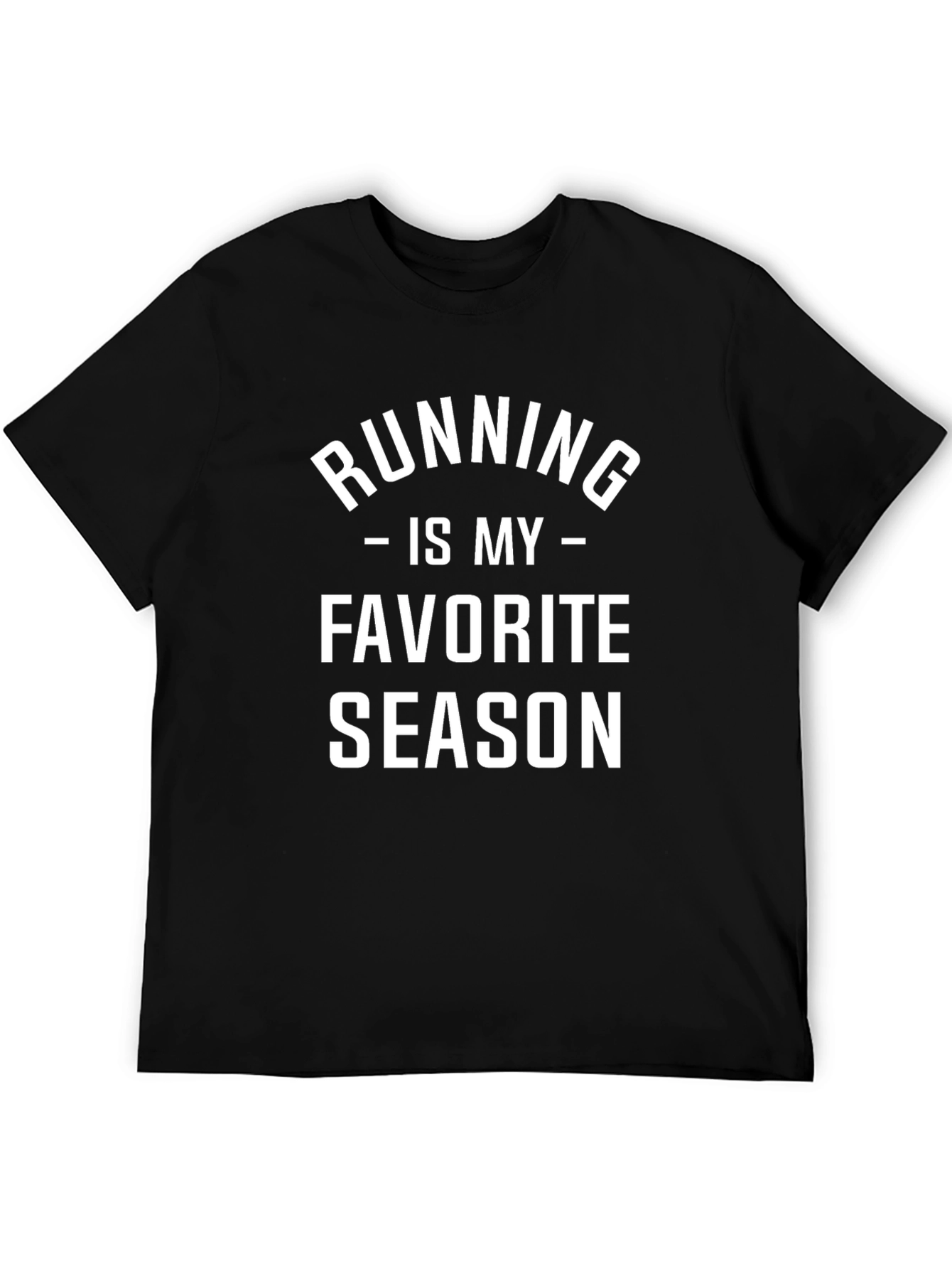 Running is My Favorite Season Black T-Shirt