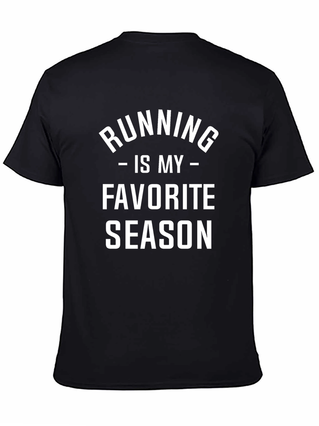 Running is My Favorite Season Black T-Shirt