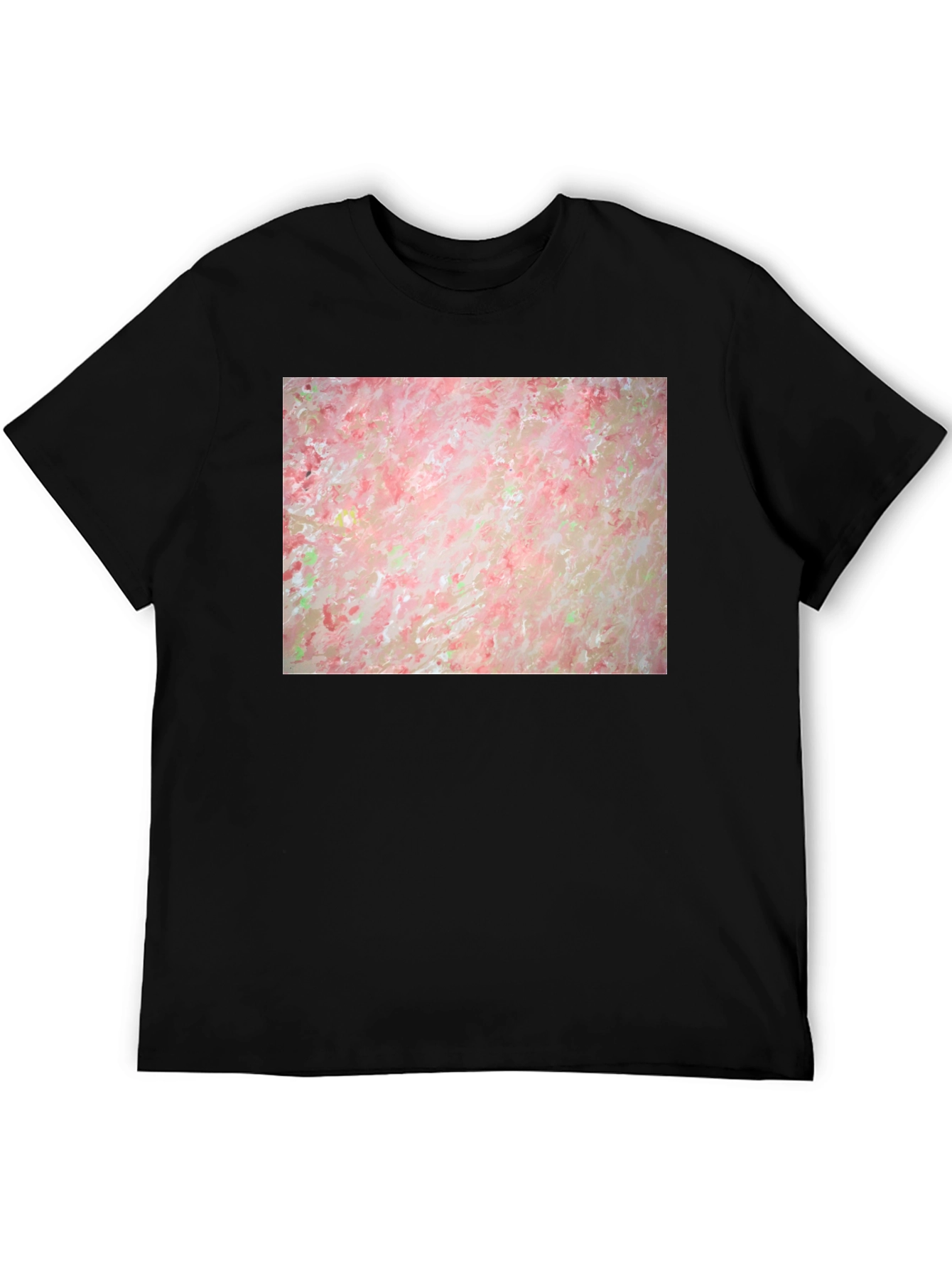 Abstract Floral T-Shirt - Artsy Black Tee