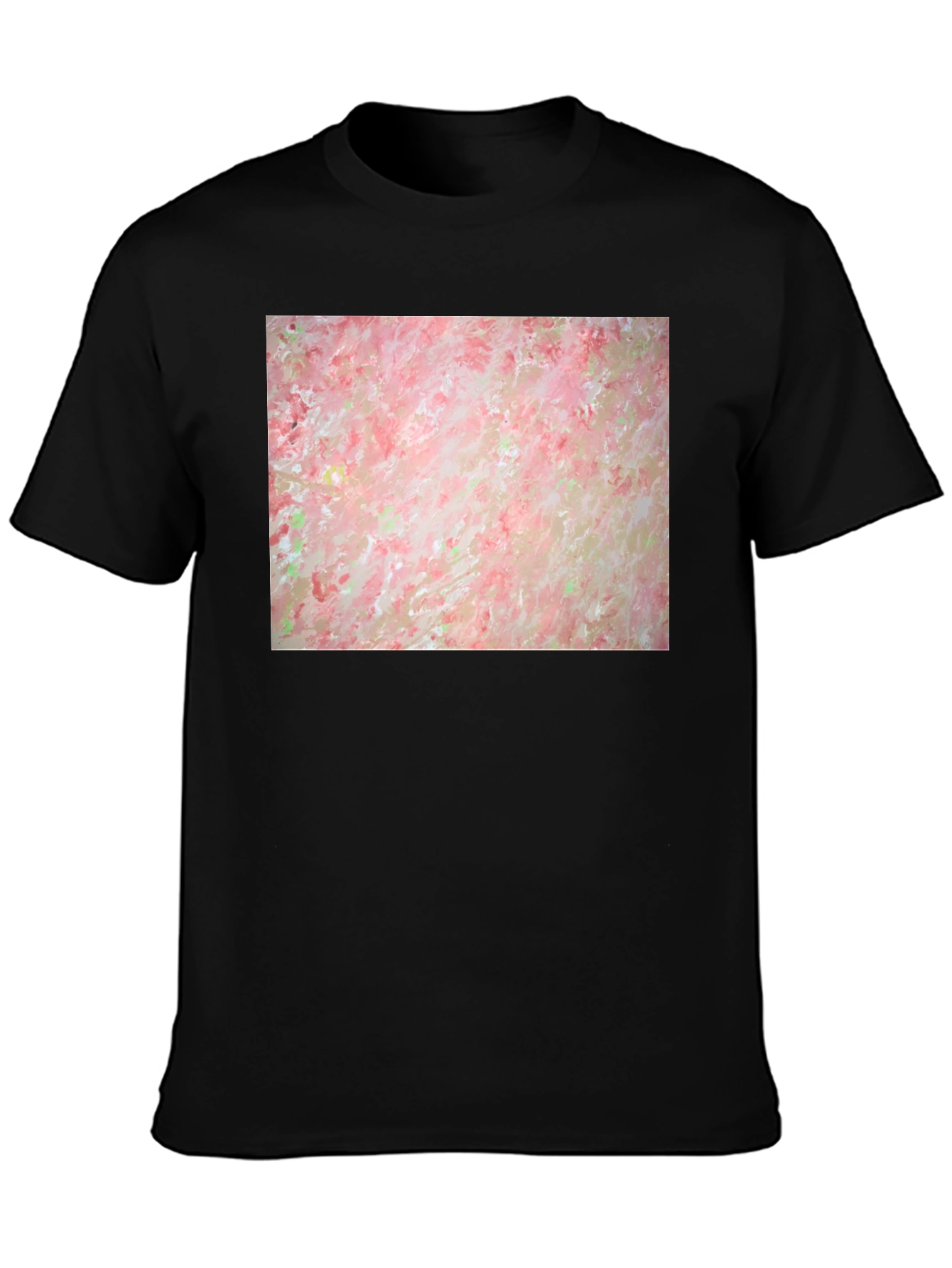Abstract Floral T-Shirt - Artsy Black Tee