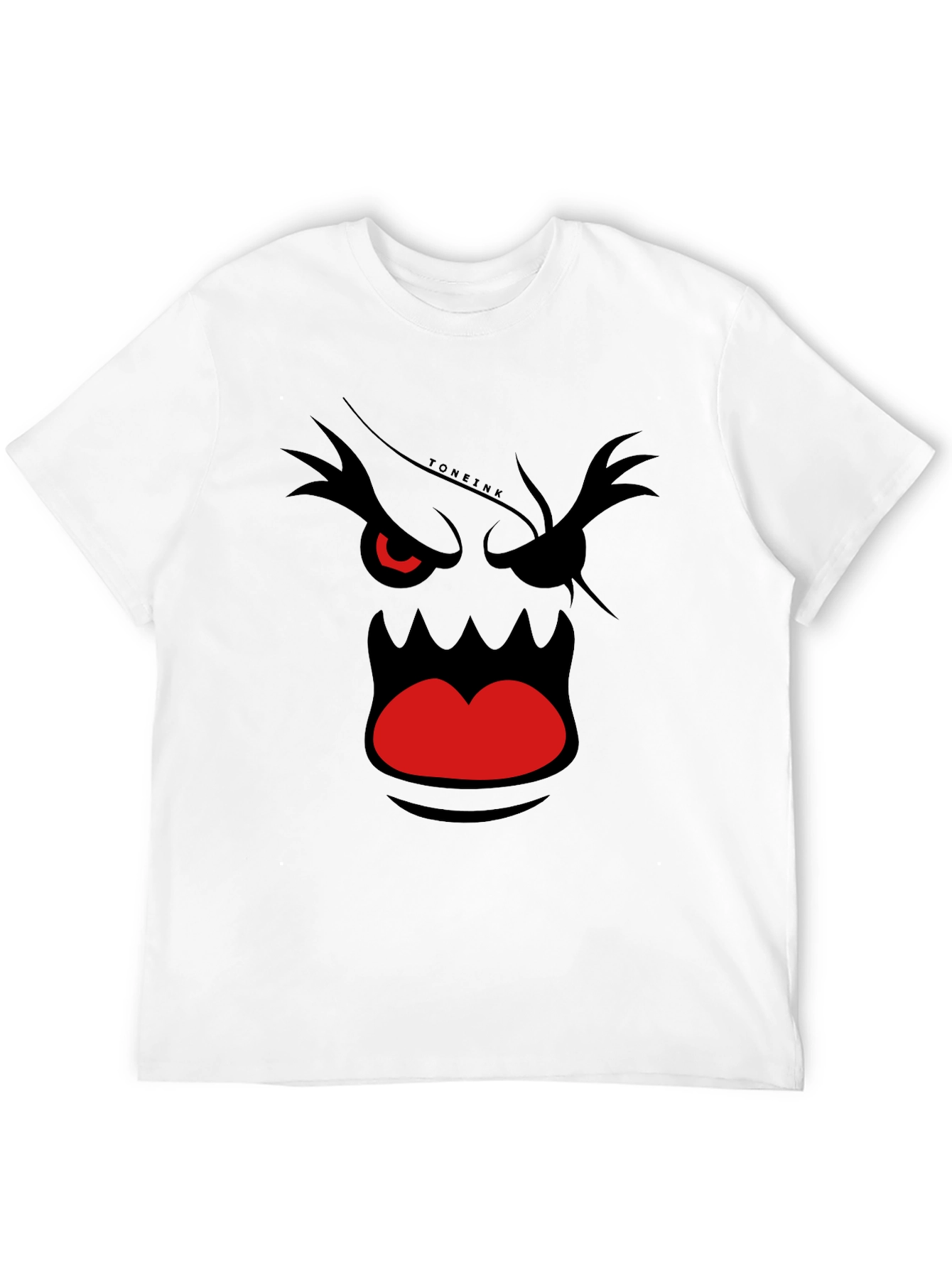 Mens Graphic T-Shirt - Angry Face Design