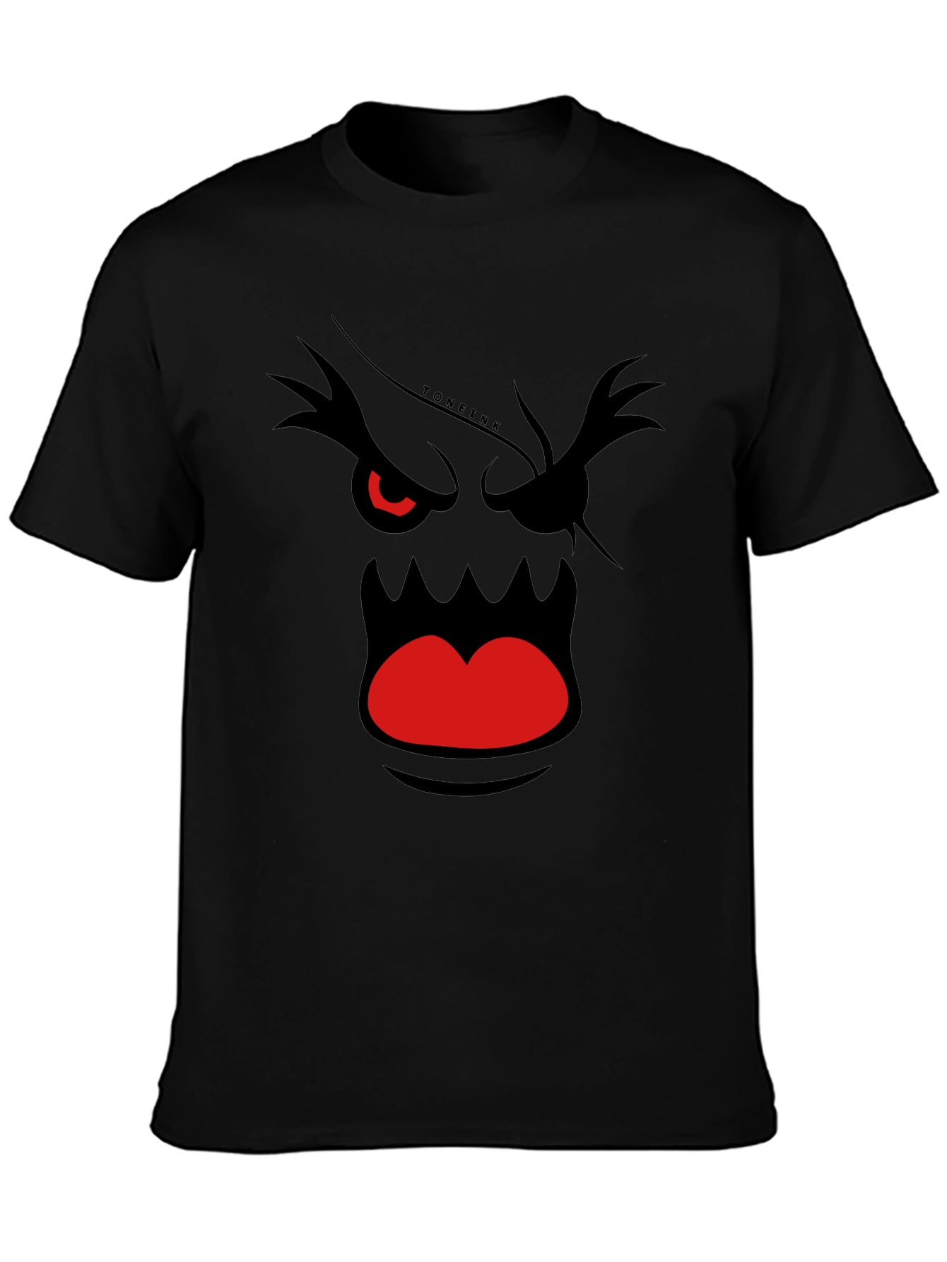 Mens Graphic T-Shirt - Angry Face Design