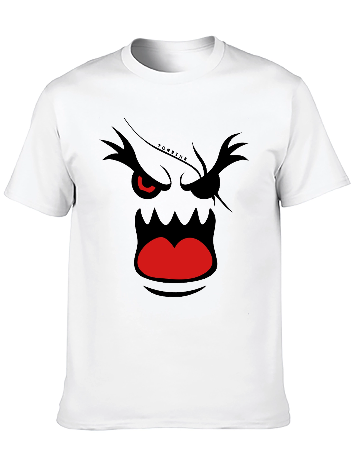 Mens Graphic T-Shirt - Angry Face Design