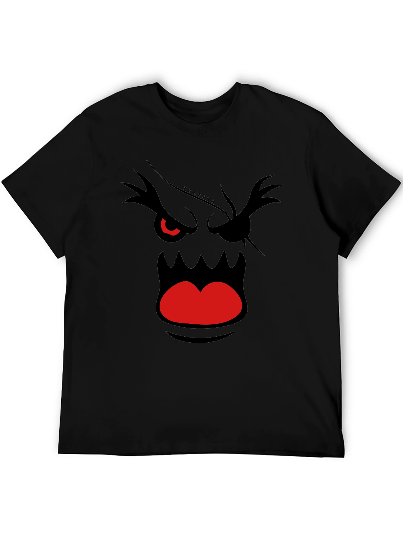Mens Graphic T-Shirt - Angry Face Design