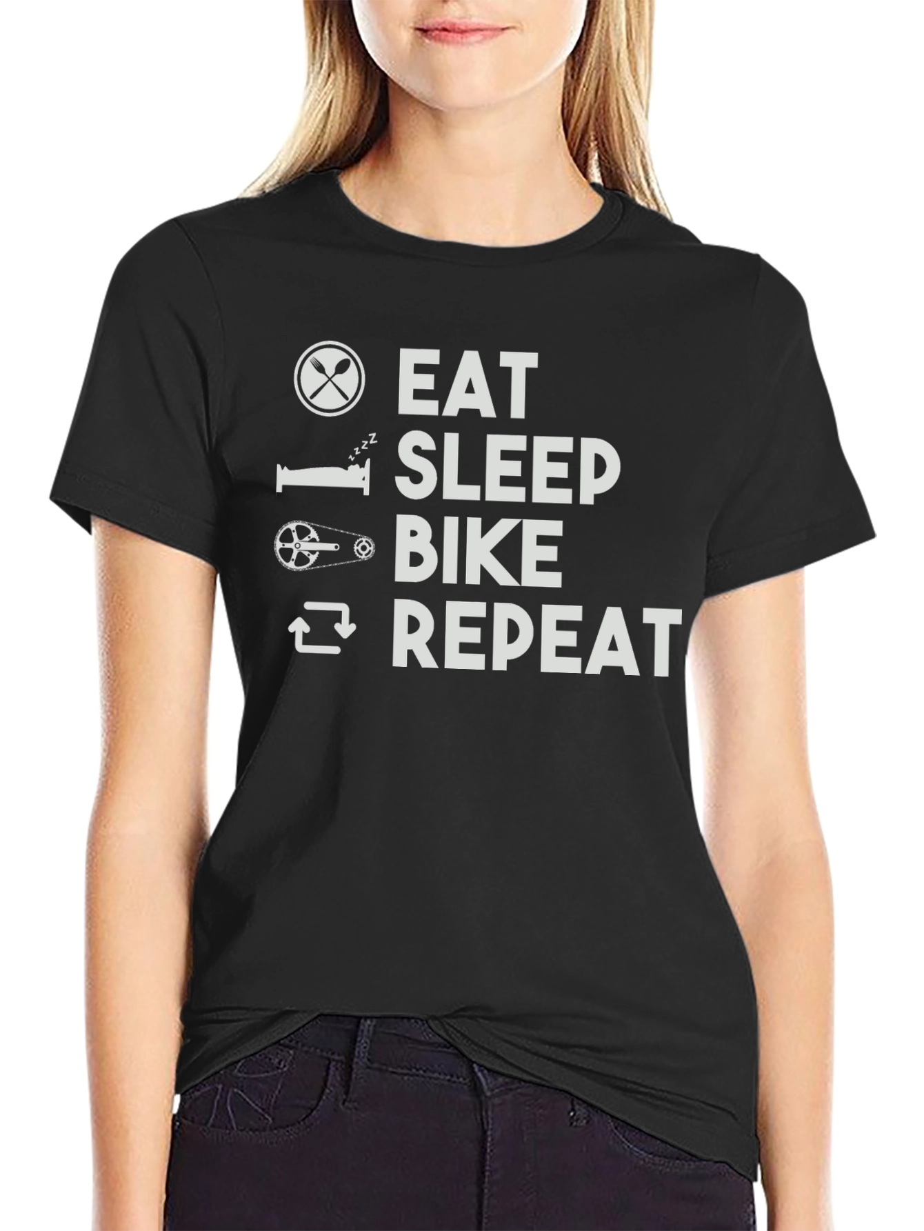 Eat Sleep Bike Repeat Graphic T-Shirt