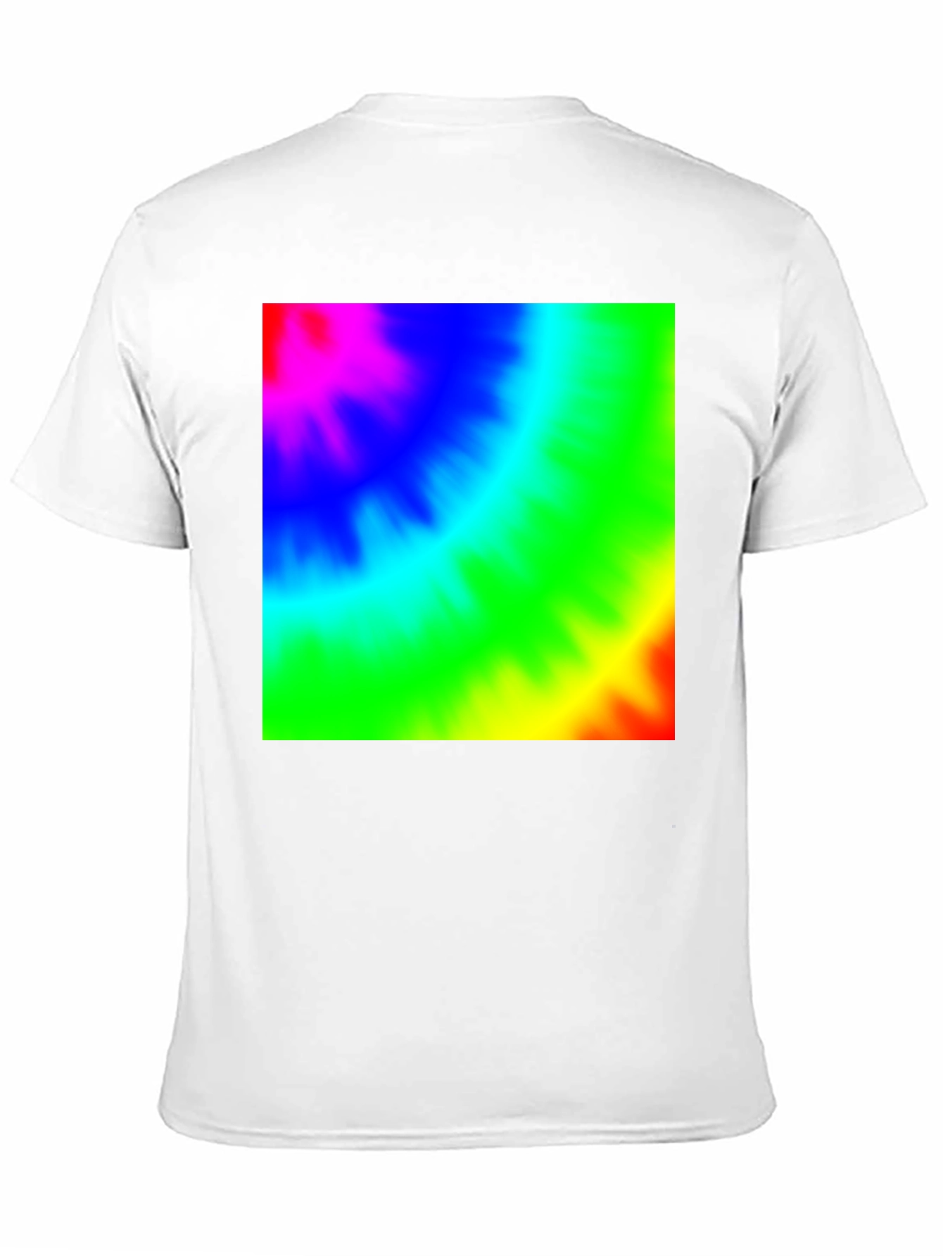 Vibrant Tie-Dye Graphic Black T-Shirt