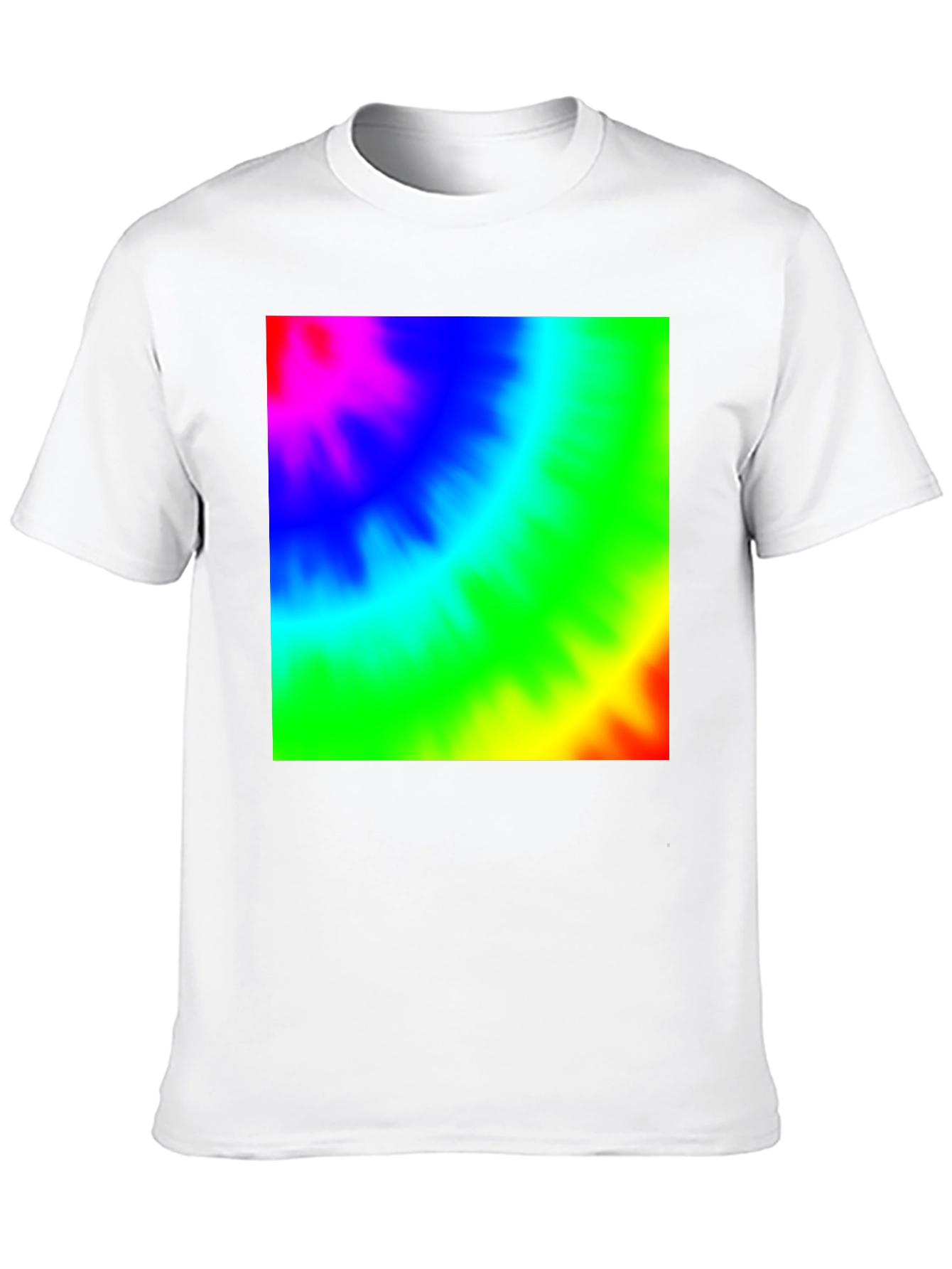Vibrant Tie-Dye Graphic Black T-Shirt