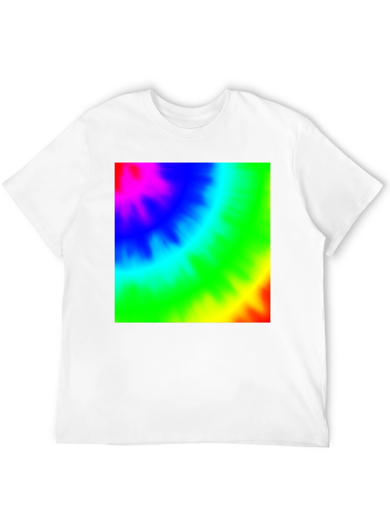 Vibrant Tie-Dye Graphic Black T-Shirt