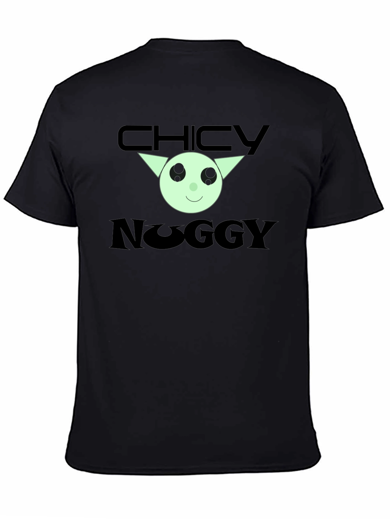Chicky Noggy Graphic Tee - Black Cotton T-Shirt