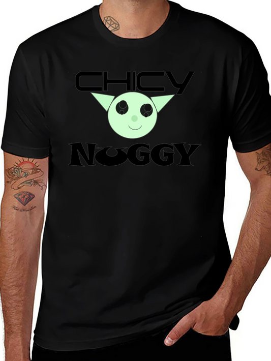 Chicky Noggy Graphic Tee - Black Cotton T-Shirt