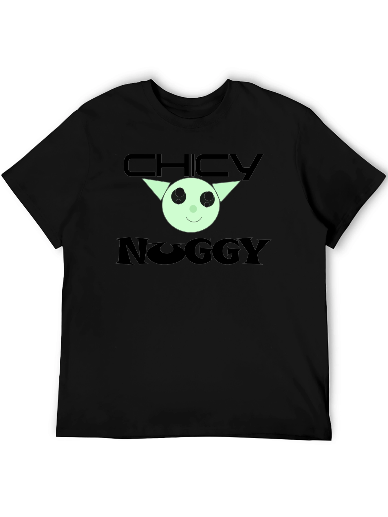 Chicky Noggy Graphic Tee - Black Cotton T-Shirt