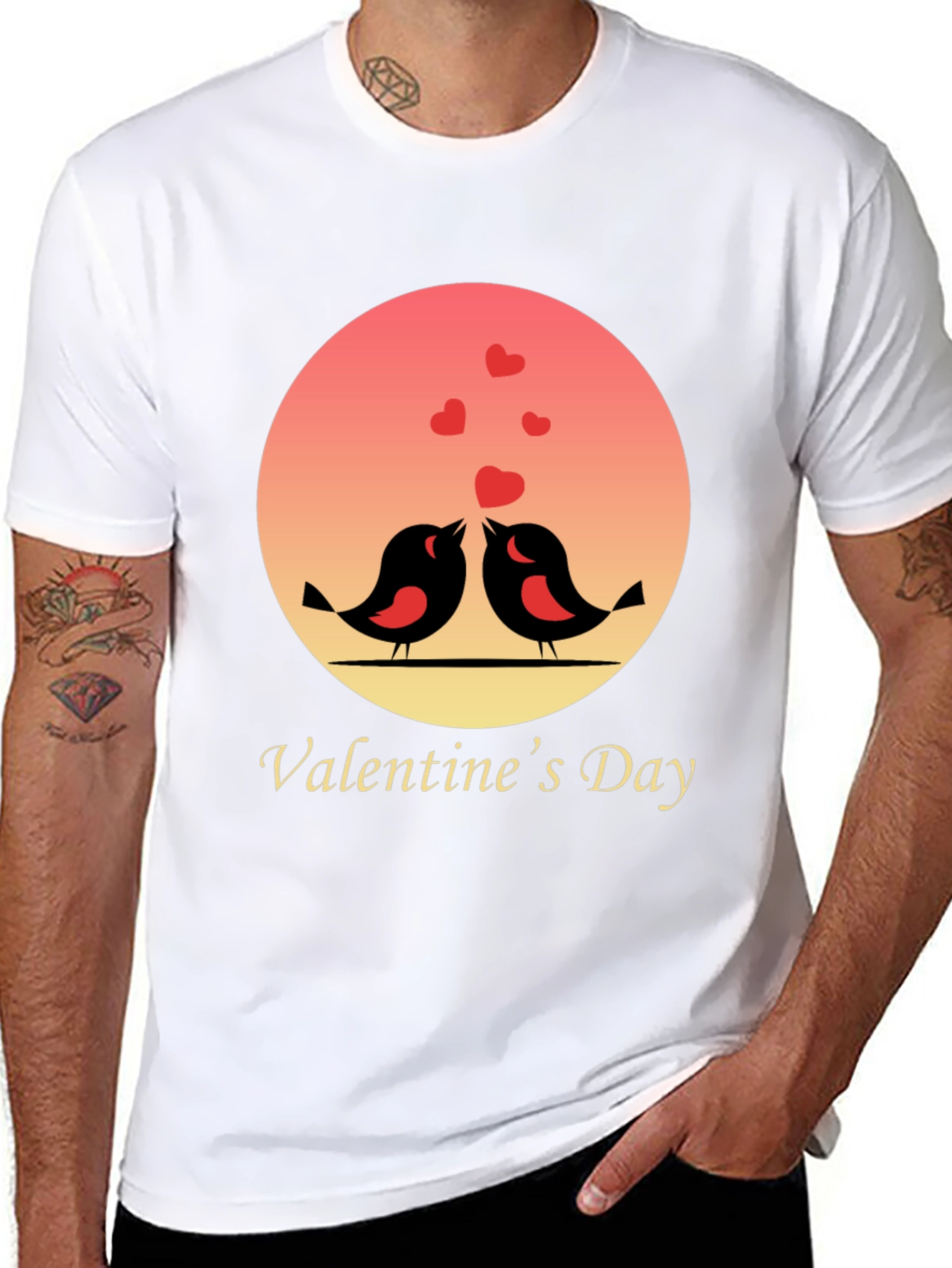 Valentines Day Love Birds Graphic T-Shirt