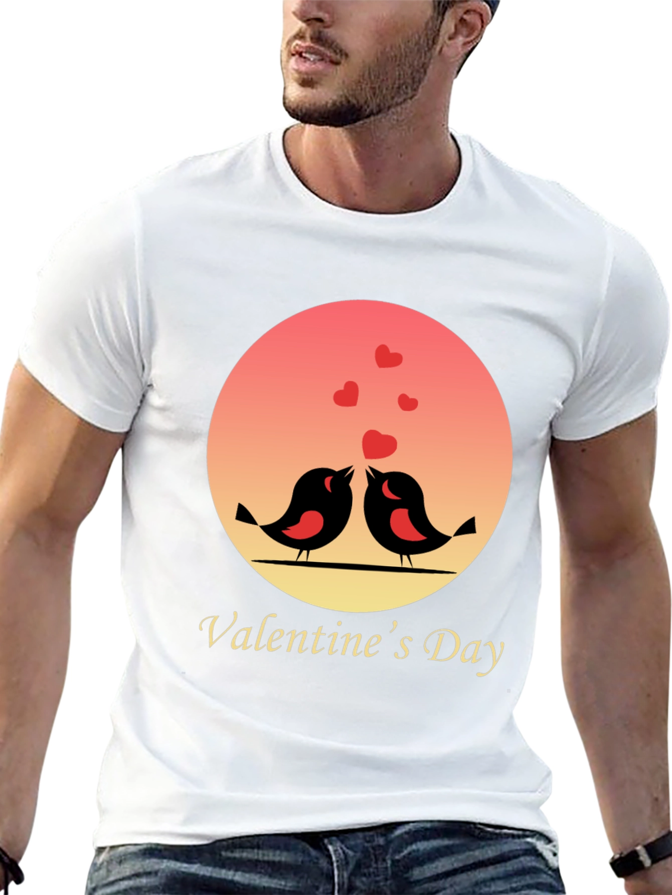Valentines Day Love Birds Graphic T-Shirt