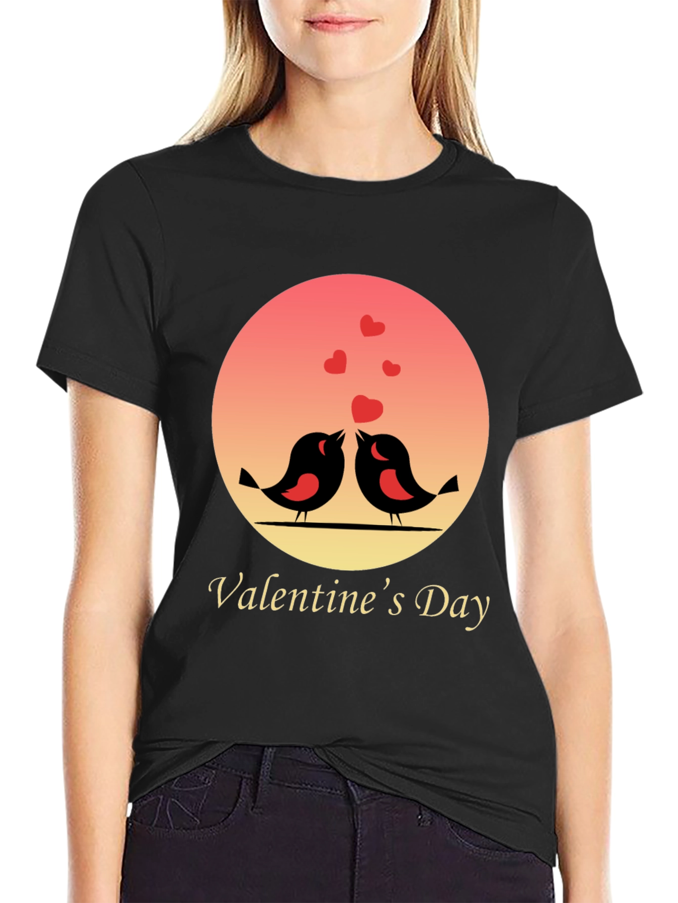 Valentines Day Love Birds Graphic T-Shirt