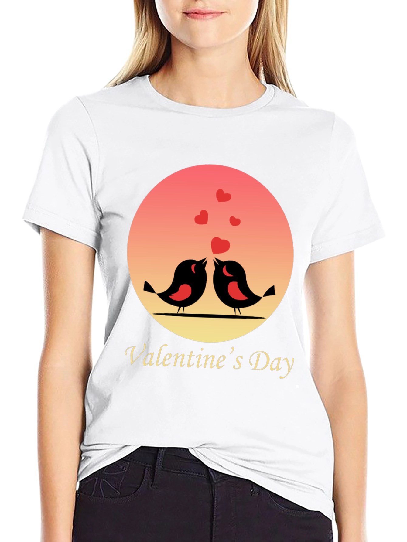 Valentines Day Love Birds Graphic T-Shirt