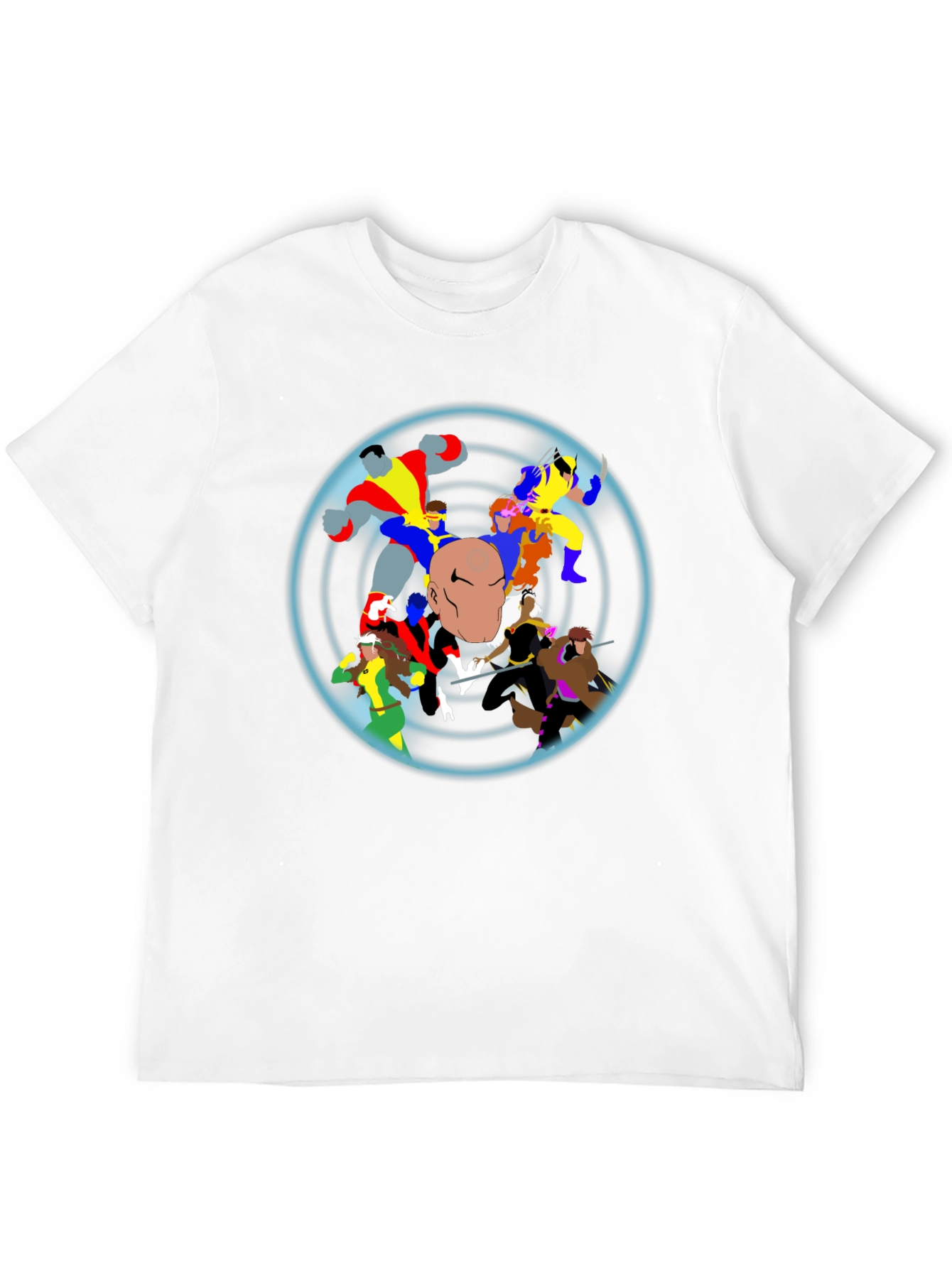 X-Men Cartoon Graphic Black T-Shirt