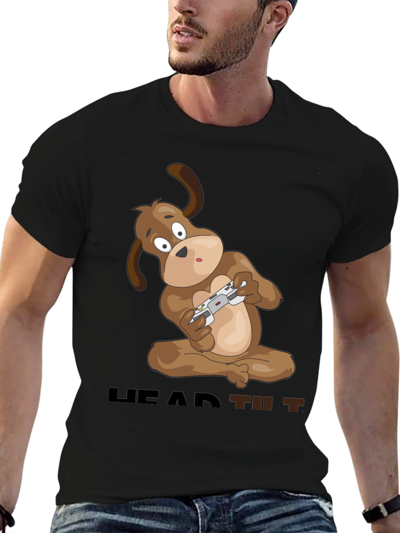 Gaming Dog T-Shirt - Head Tilt Style