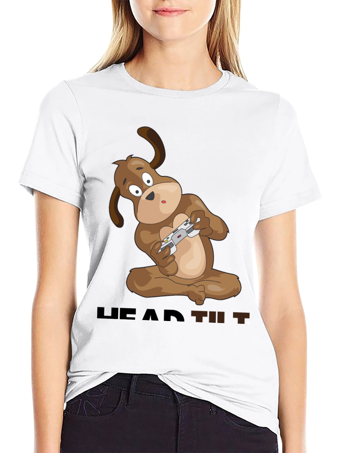 Gaming Dog T-Shirt - Head Tilt Style