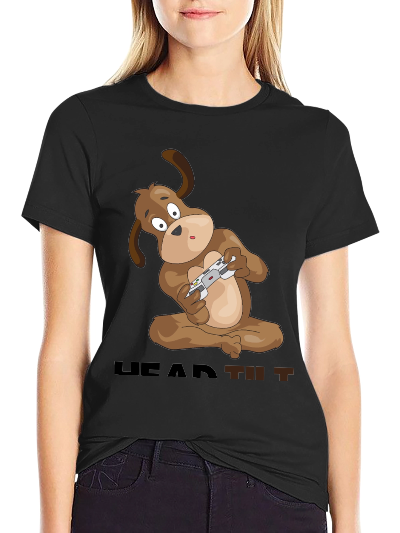 Gaming Dog T-Shirt - Head Tilt Style