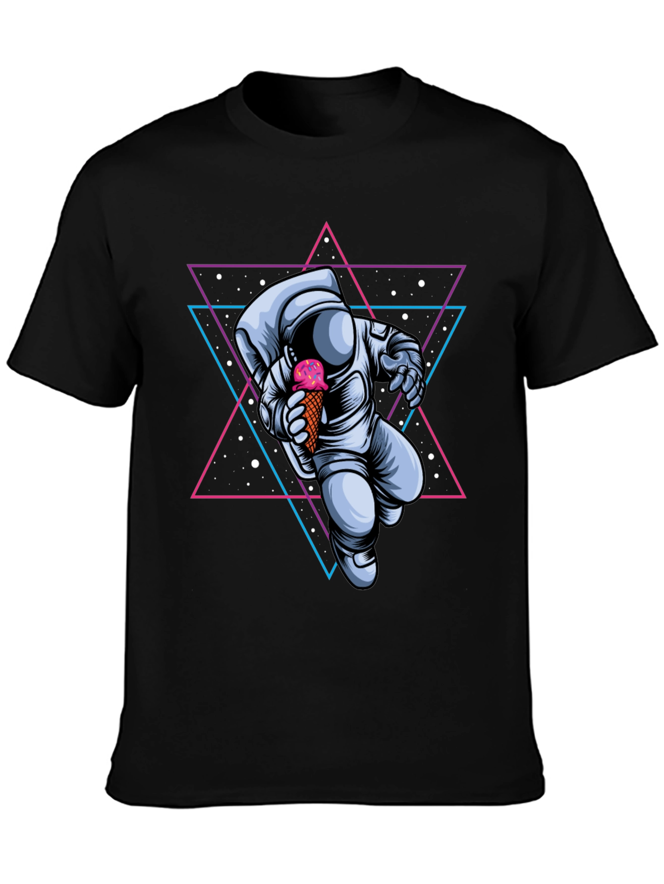 Astronaut Ice Cream Graphic Tee - Space Lovers T-Shirt