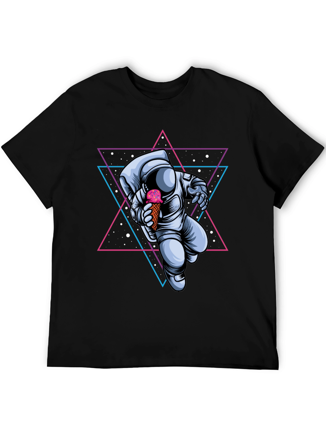 Astronaut Ice Cream Graphic Tee - Space Lovers T-Shirt