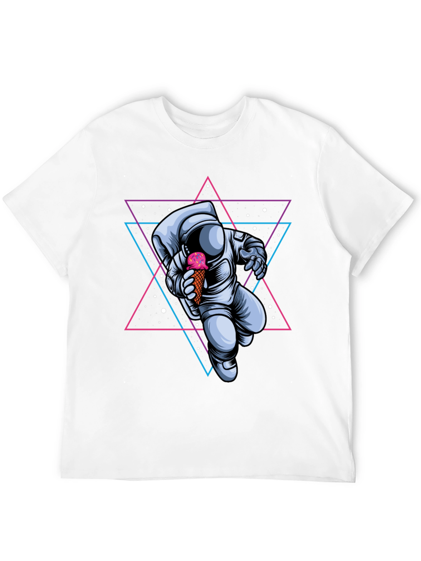 Astronaut Ice Cream Graphic Tee - Space Lovers T-Shirt