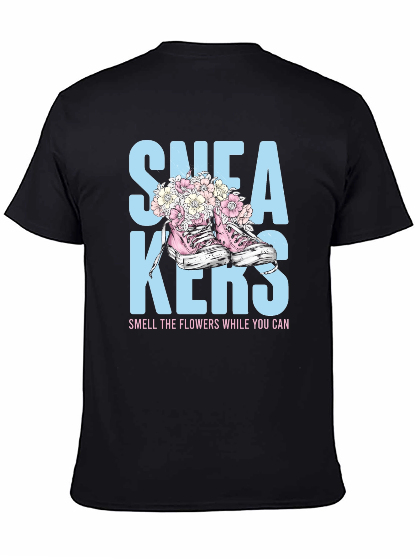 Sneakers and Flowers Graphic Tee