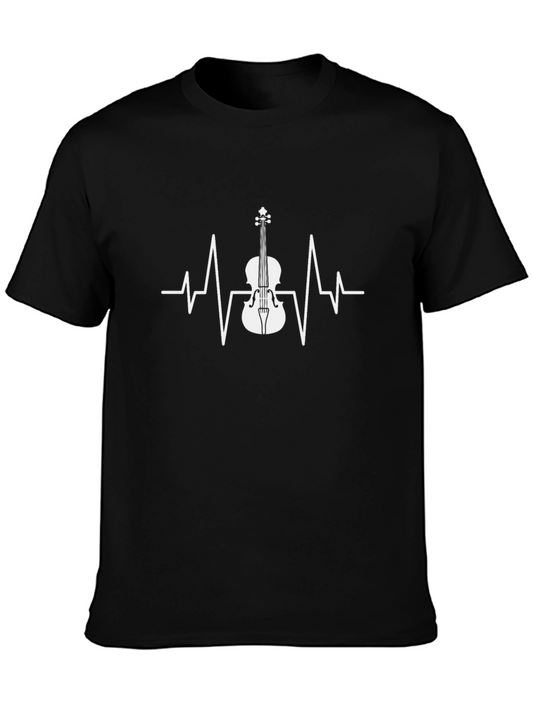 Violin Heartbeat T-Shirt - Music Lover Tee
