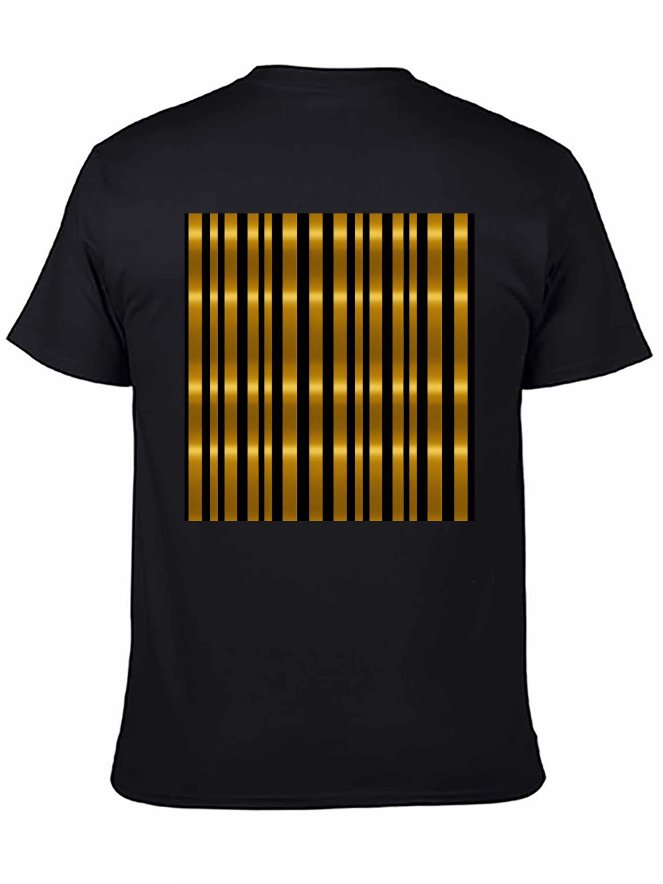 Bold Striped T-Shirt - Black and Gold Design