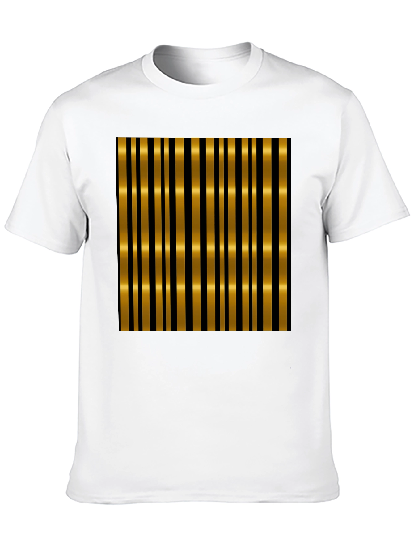 Bold Striped T-Shirt - Black and Gold Design