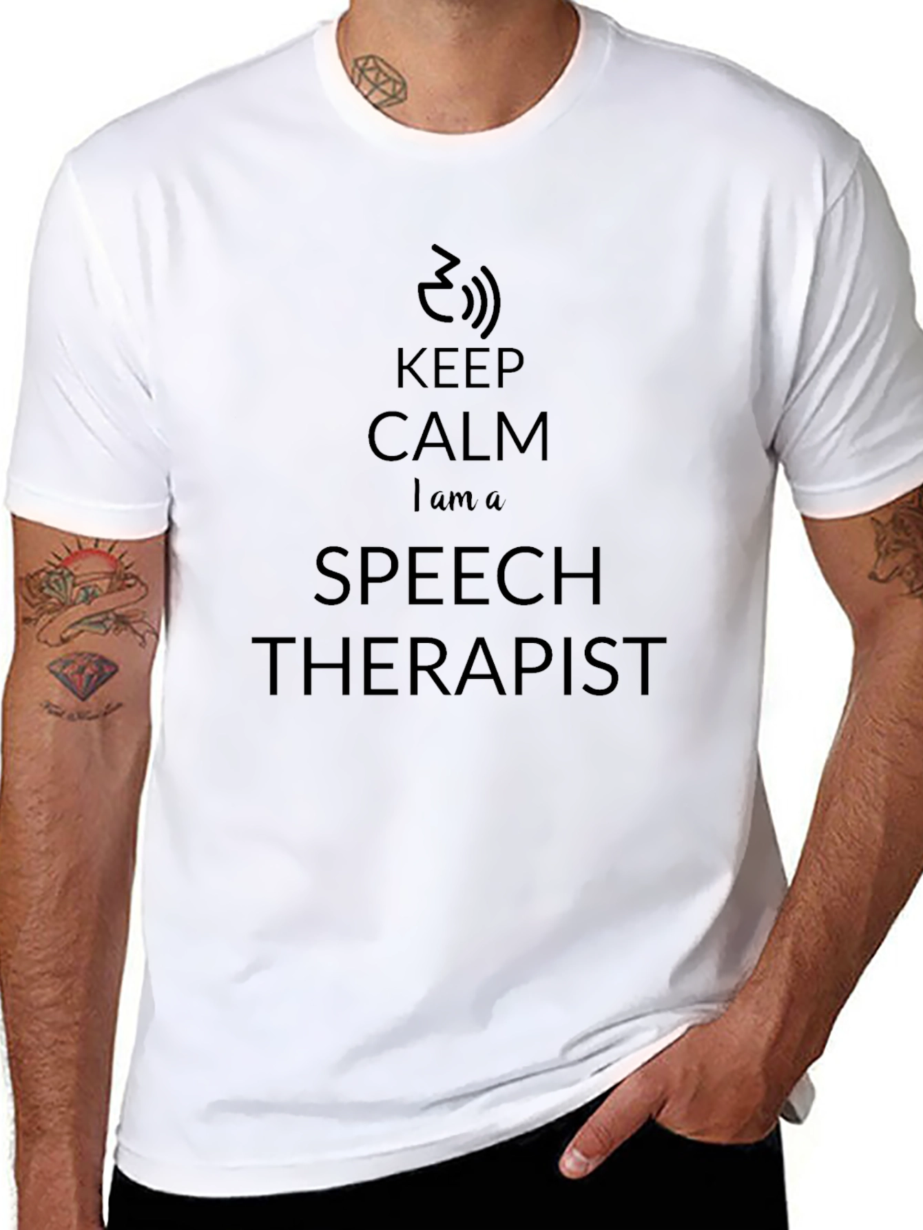 Keep Calm Speech Therapist T-Shirt - Black