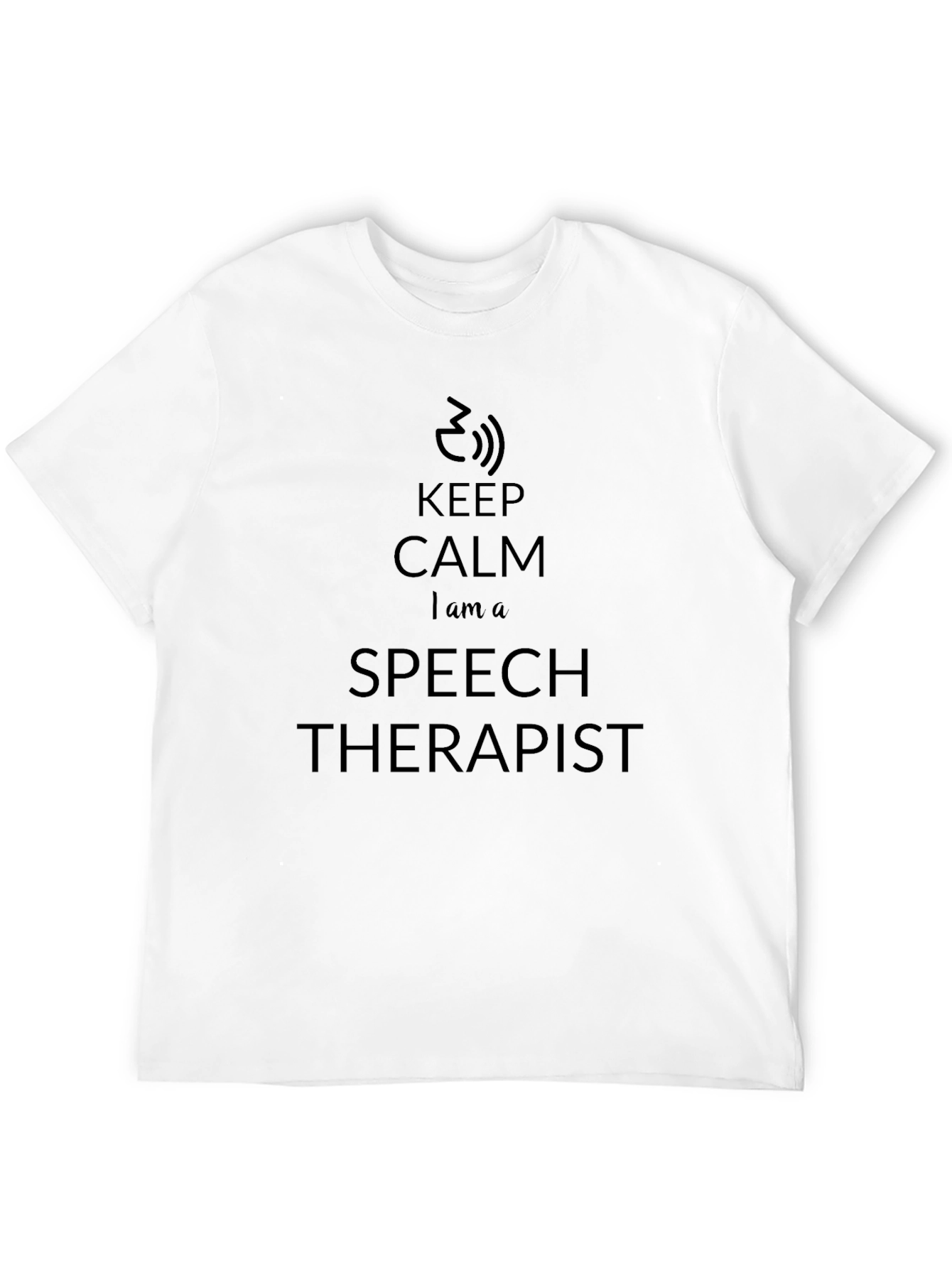 Keep Calm Speech Therapist T-Shirt - Black
