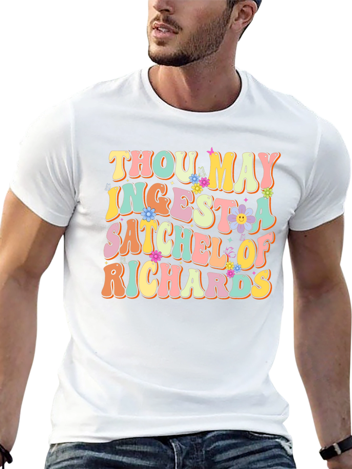 Thou May Ingest a Satchel of Richards Black T-Shirt