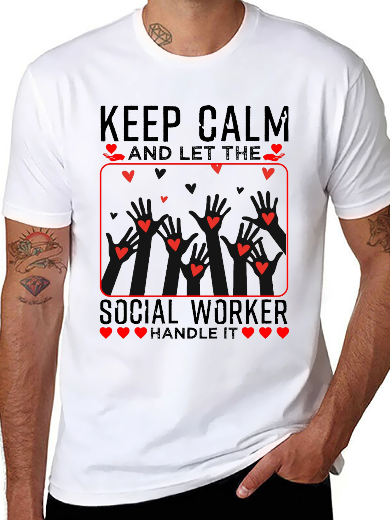 Keep Calm Social Worker Heart T-Shirt