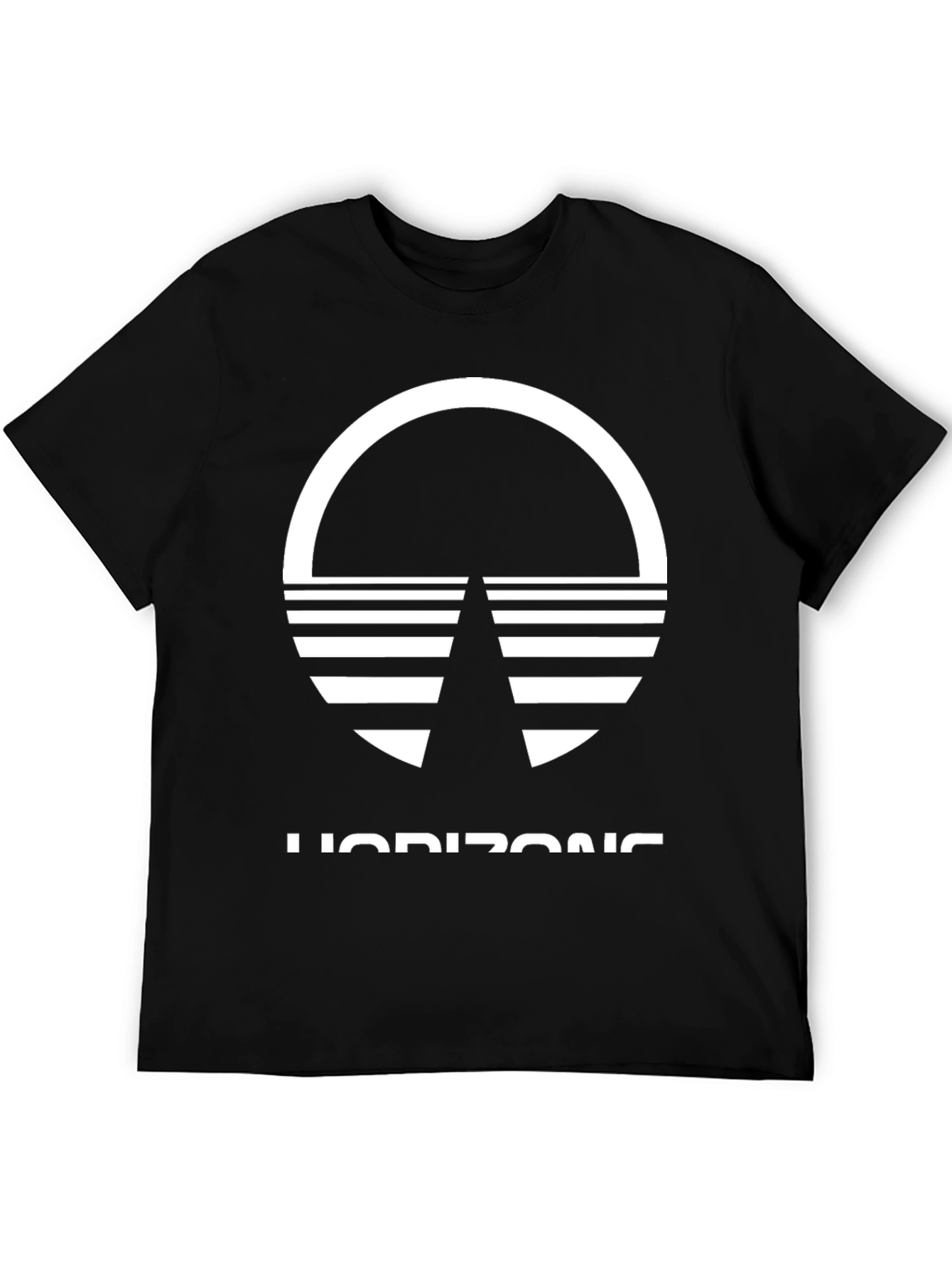 Horizons Graphic Tee - Stylish Black T-Shirt