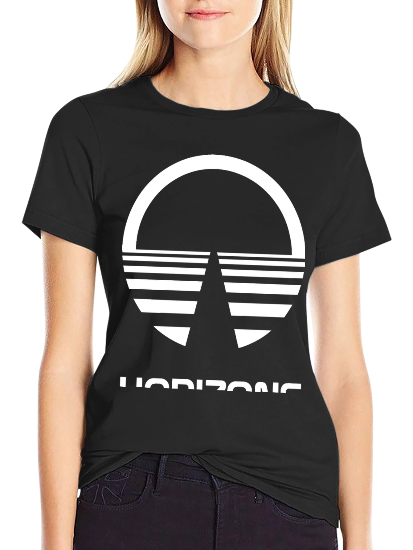 Horizons Graphic Tee - Stylish Black T-Shirt