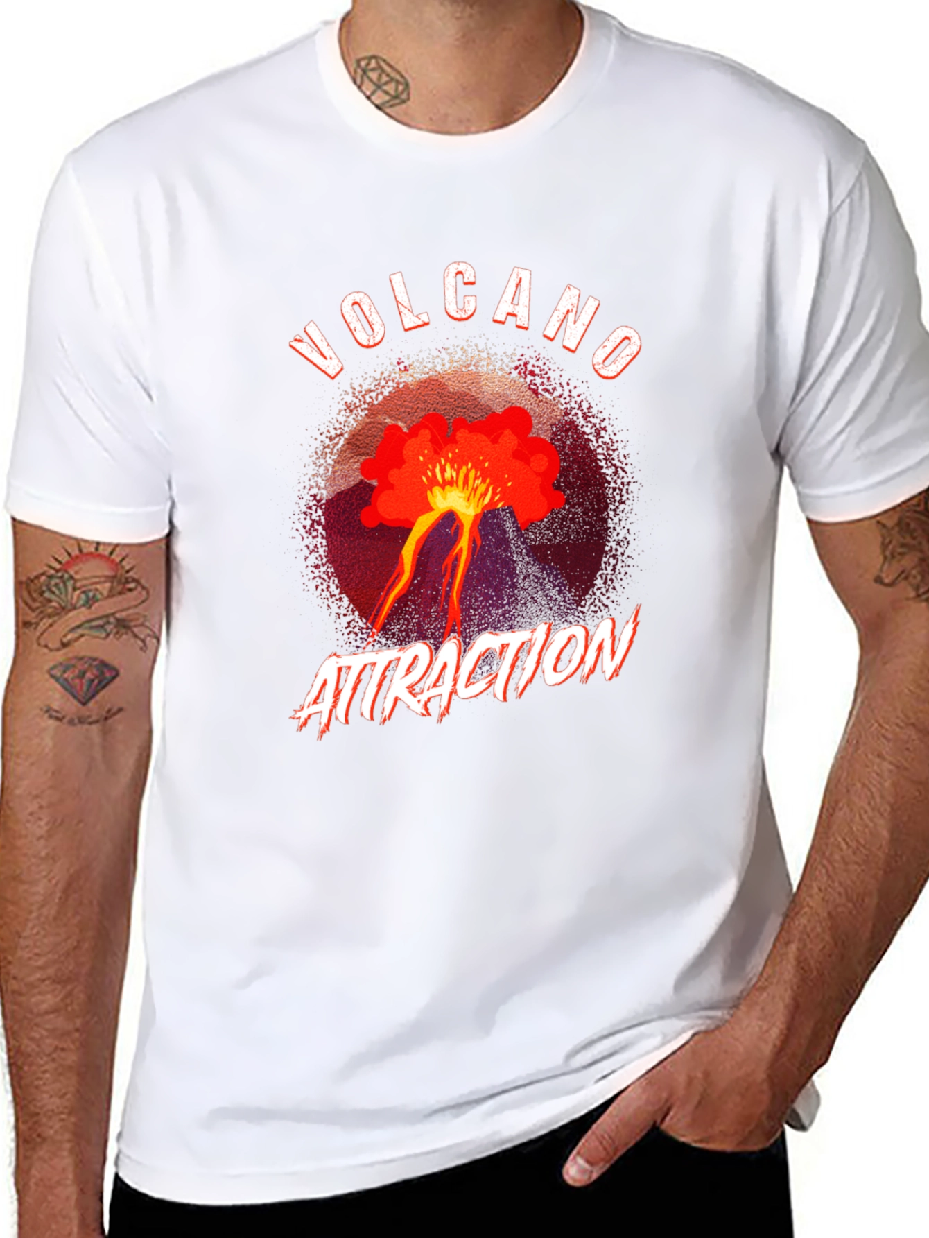 Volcano Attraction Black T-Shirt