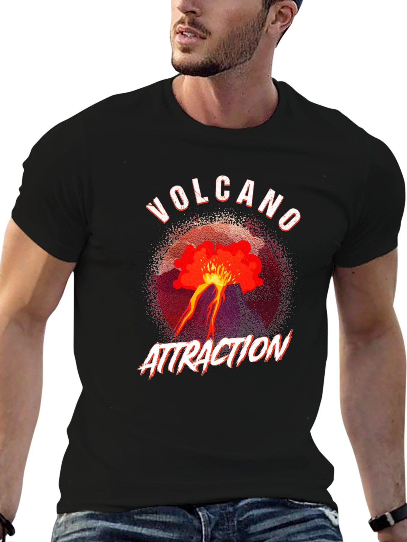 Volcano Attraction Black T-Shirt